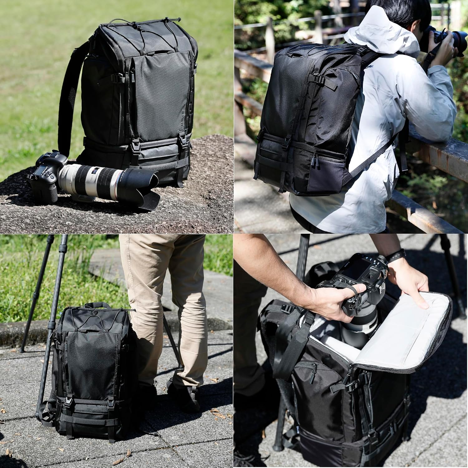 Detalle de HAKUBA +SHELL トレック04AZ カメラリュック 18L・上下2気室・超望遠レンズ対応