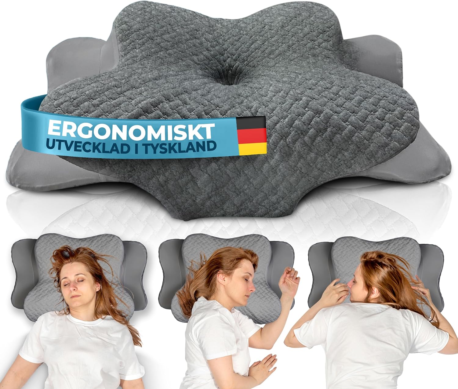 Thumbnail 5 de Glückstoff Ergo ergonomisk kudde i memoryskum med bambuöverdrag