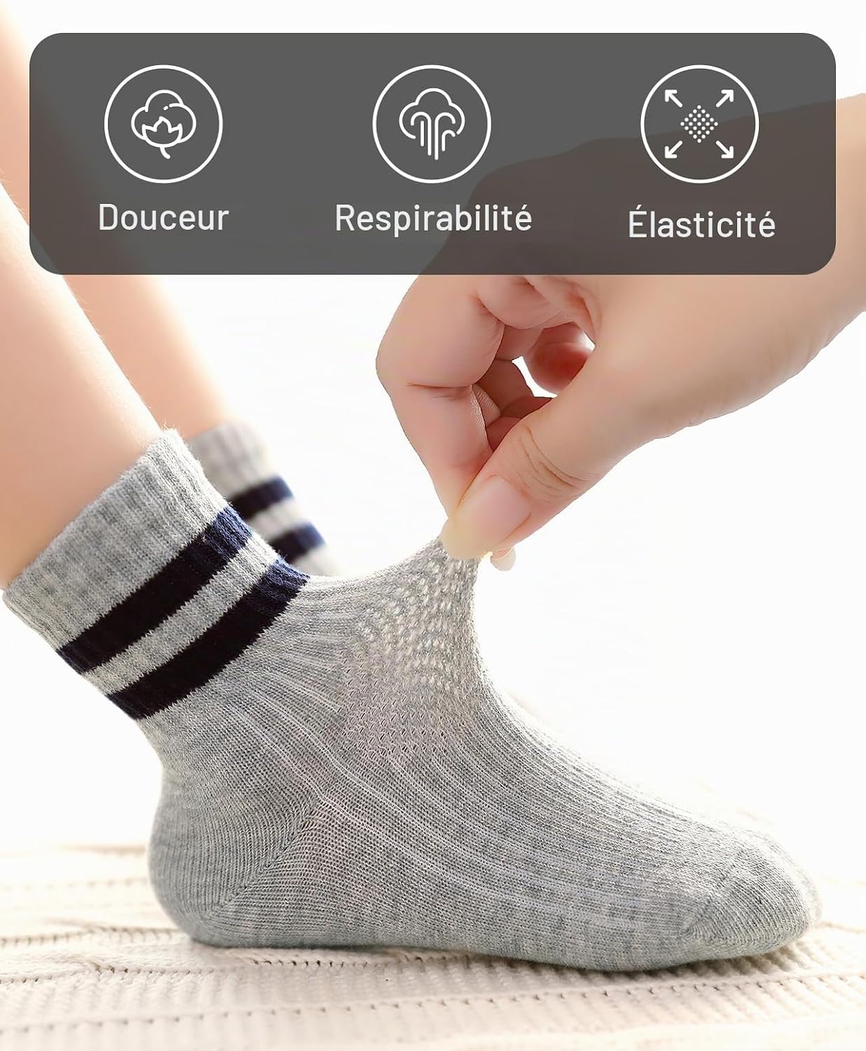 Thumbnail 2 de Kyopp Socken Kinder, ademende kindersokken voor jongens en meisjes, 5/10 paar