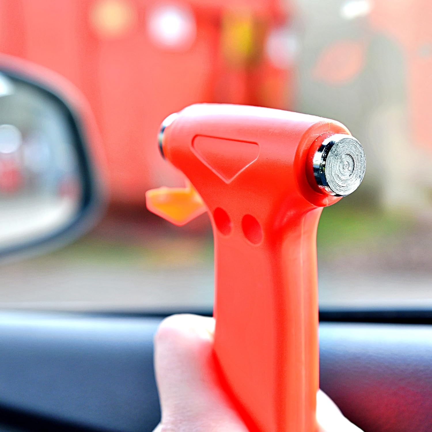Thumbnail 2 de AA6240 Emergency Car Window/Glass Hammer with Seatbelt Cutter – Red