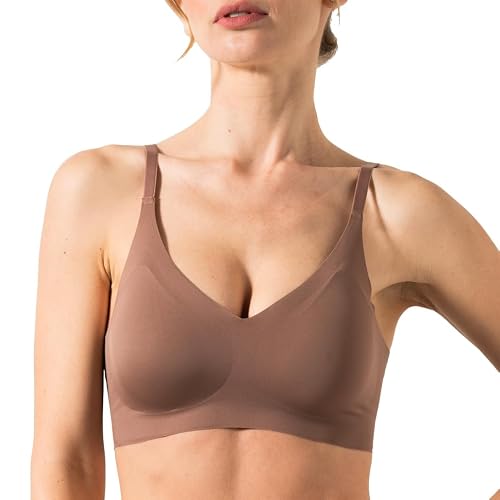 Detalle de Cotonella Reggiseno Invisible in Morbida Microfibra – Coppe Estraibili, Senza Ferretto e Spalline Regolabili, Art. ADC17