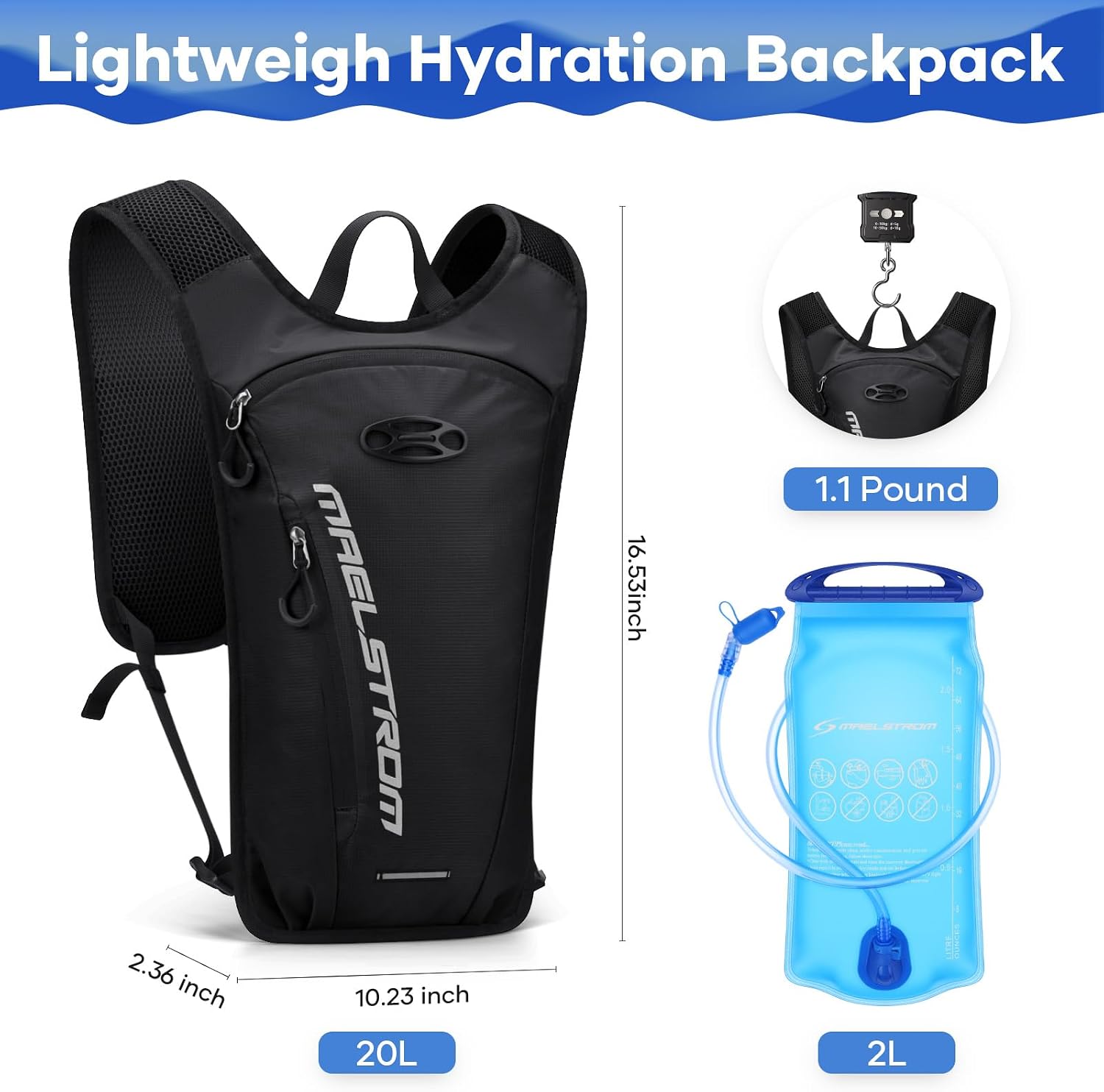 Detalle 2 de Maelstrom Running Hydration Vest 2L