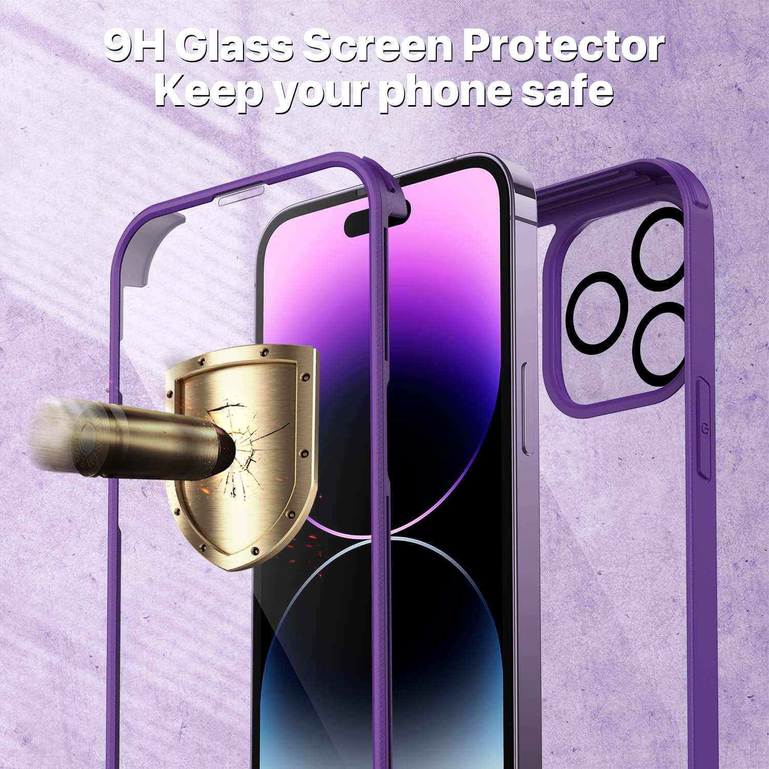 Thumbnail 3 de CENHUFO iPhone 14 Pro case 360° protection