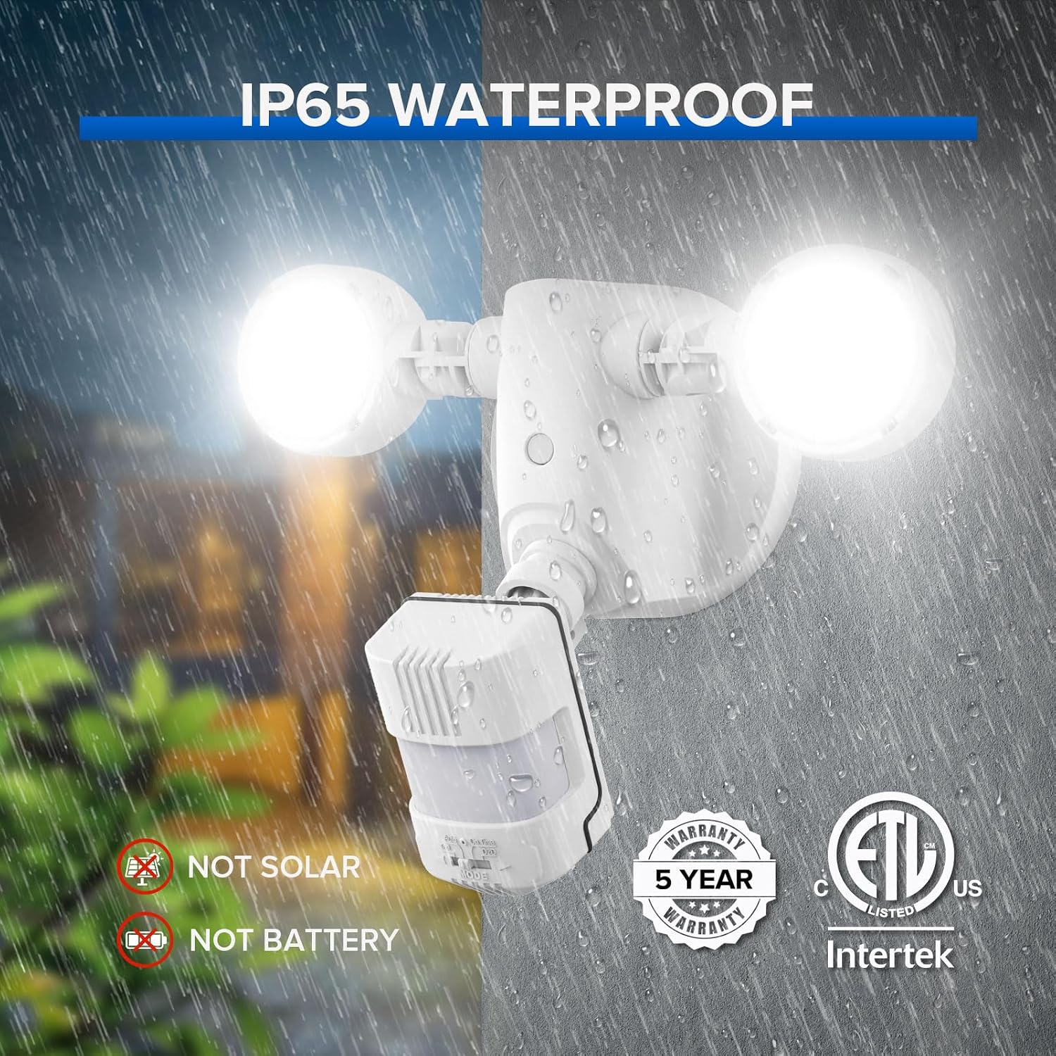 Detalle 1 de SANSI C2440-MW-25W Motion Sensor Security Light, 3,000 Lumens, 5000K