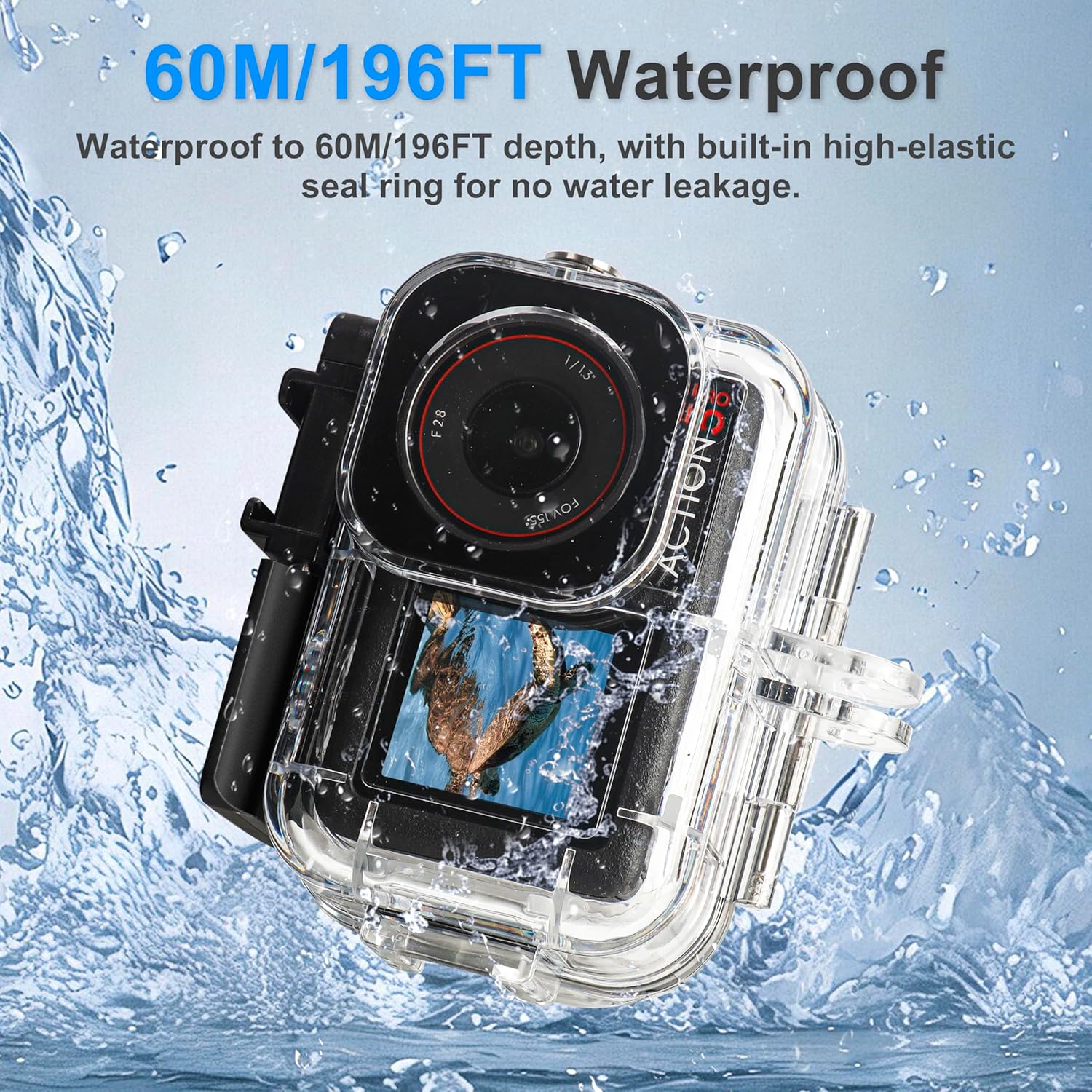 Thumbnail 1 de FitStill 60M Wasserdichtes Gehäuse für DJI Osmo Action 5 Pro/4/3 mit doppeltem Cold Shoe