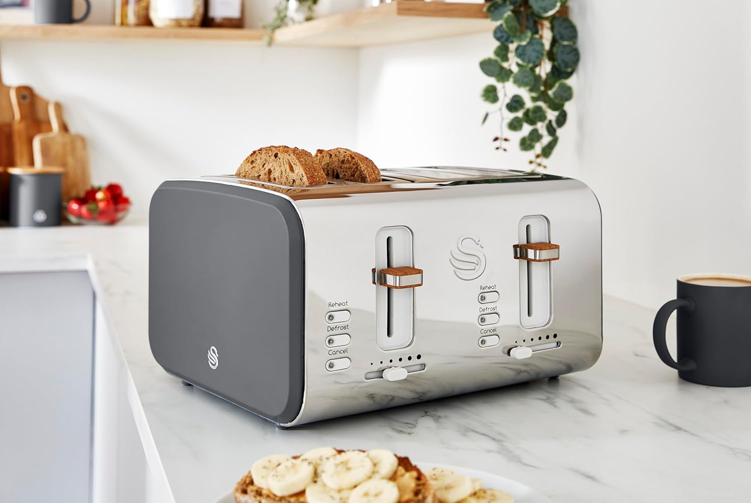 Thumbnail 1 de Swan ST14620GRYN 1500W 4 Slice Toaster