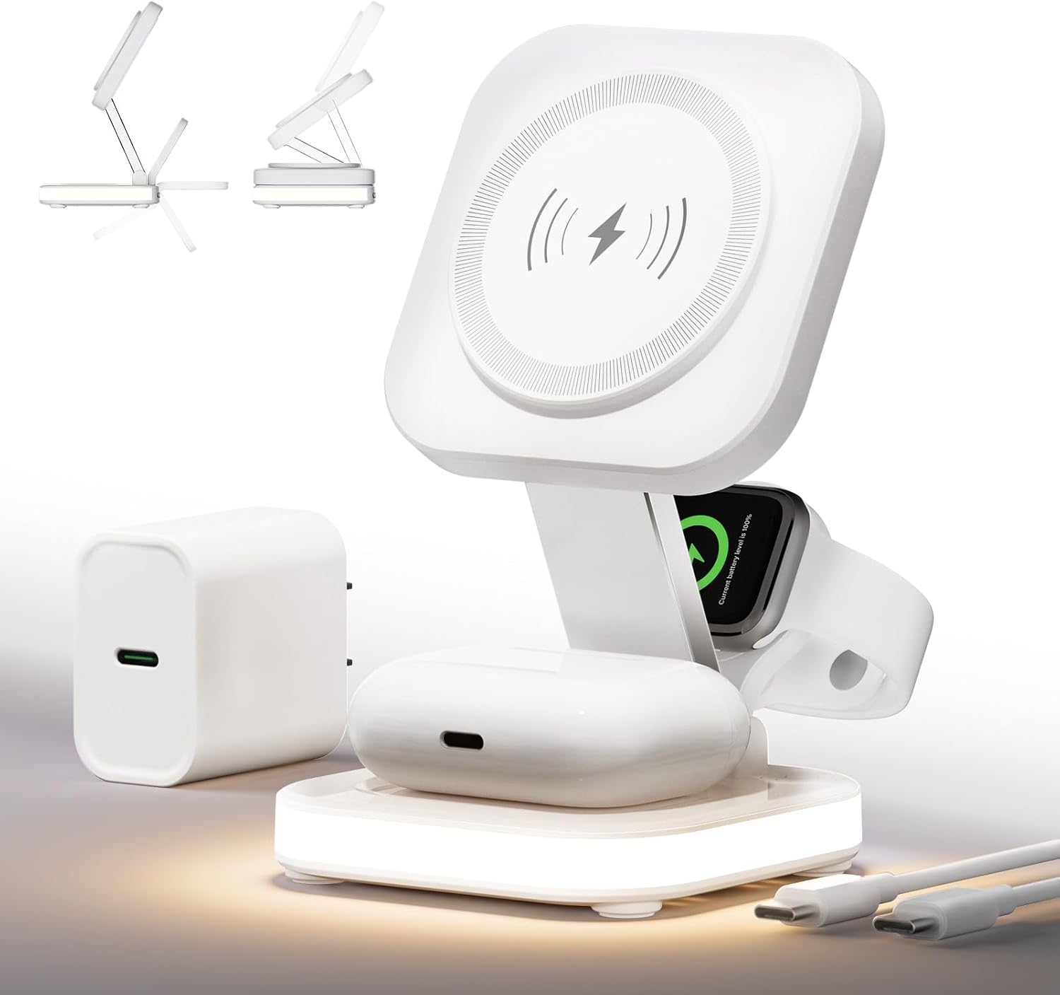 Detalle de Apple MagSafe 5-in-1 Magnetic Charging Stand, Night Light
