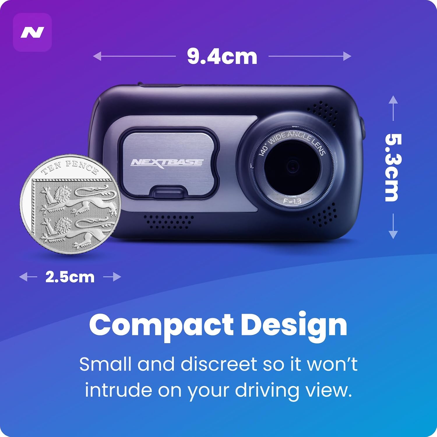Thumbnail 3 de Nextbase 522GW Dash Cam Front and Rear Camera | 2K 1440p with GPS, Wi‑Fi, Bluetooth, and 64GB Included