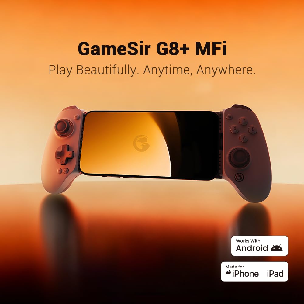 Detalle de GameSir G8 Plus MFi iPhone Controller: Flexible Fit with Hall Effect Sticks
