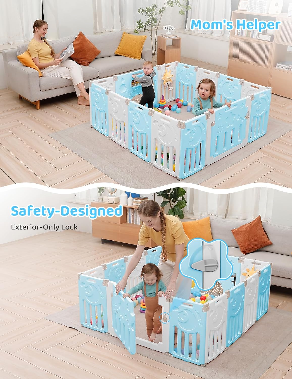 Thumbnail 6 de Baby Playpen, 14-Panel Foldable Design