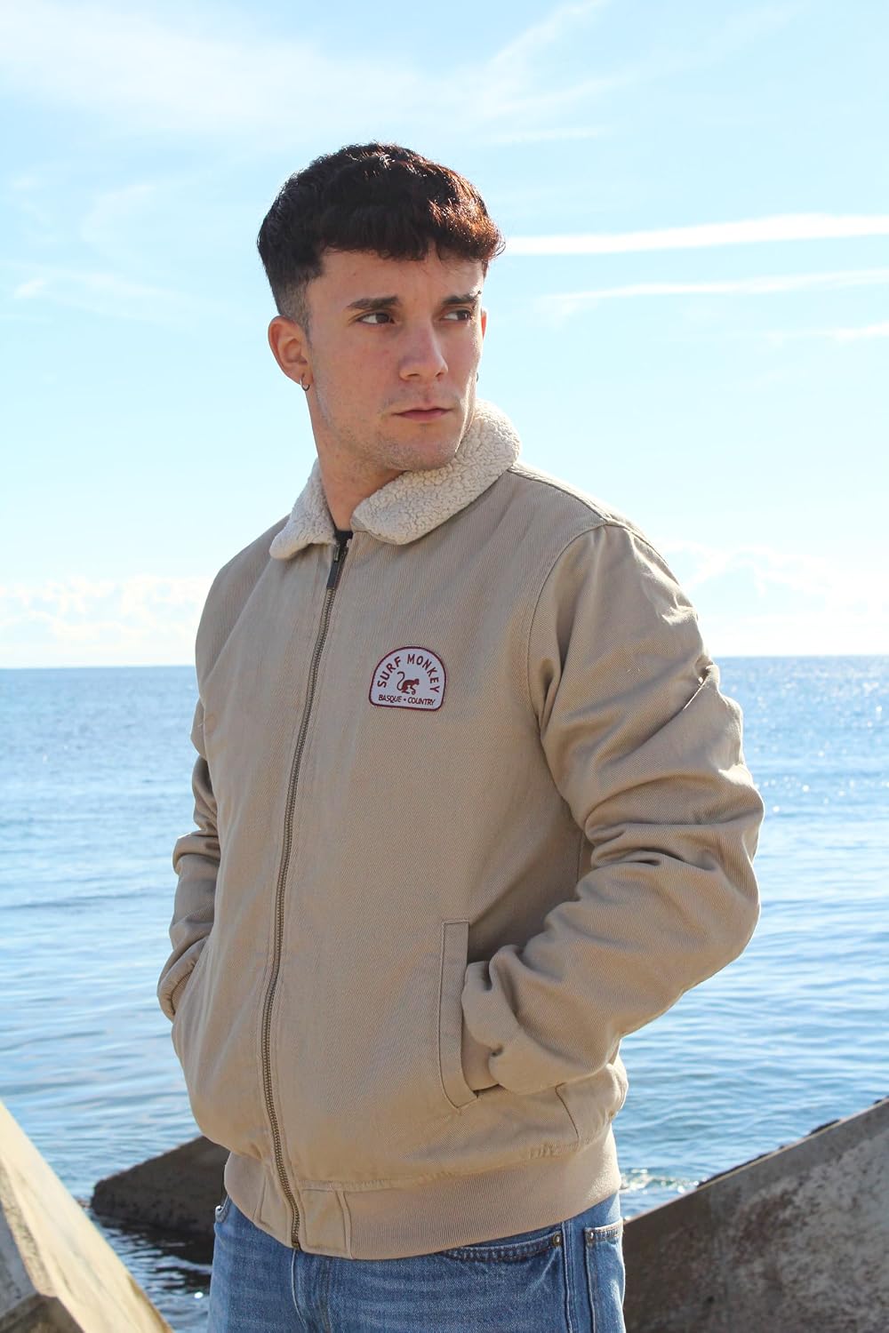 Detalle 2 de Surf Monkey Giacca camionista Sherpa uomo
