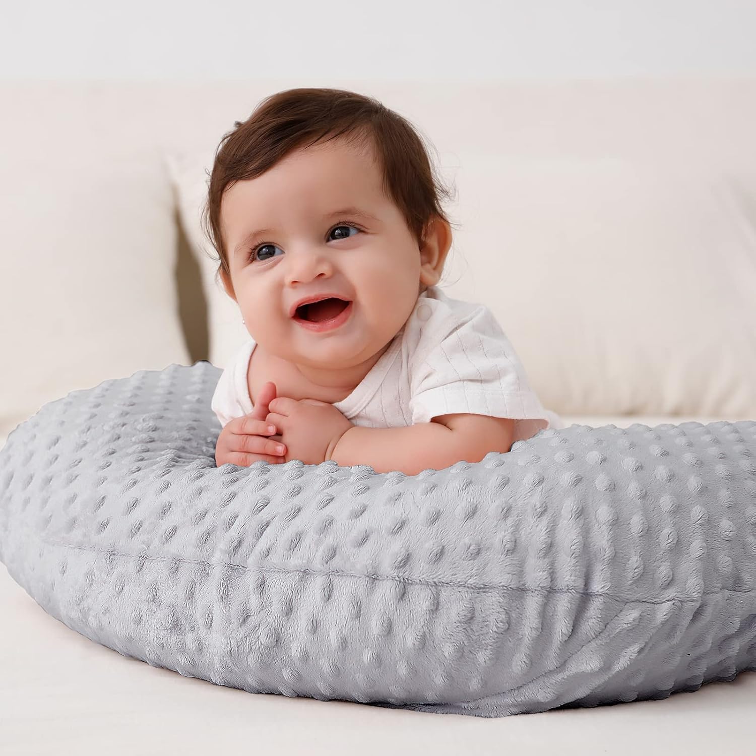 Thumbnail 6 de QUENESS BABY CNP001 Nursing Pillow with Removable Glacier Gray Cover