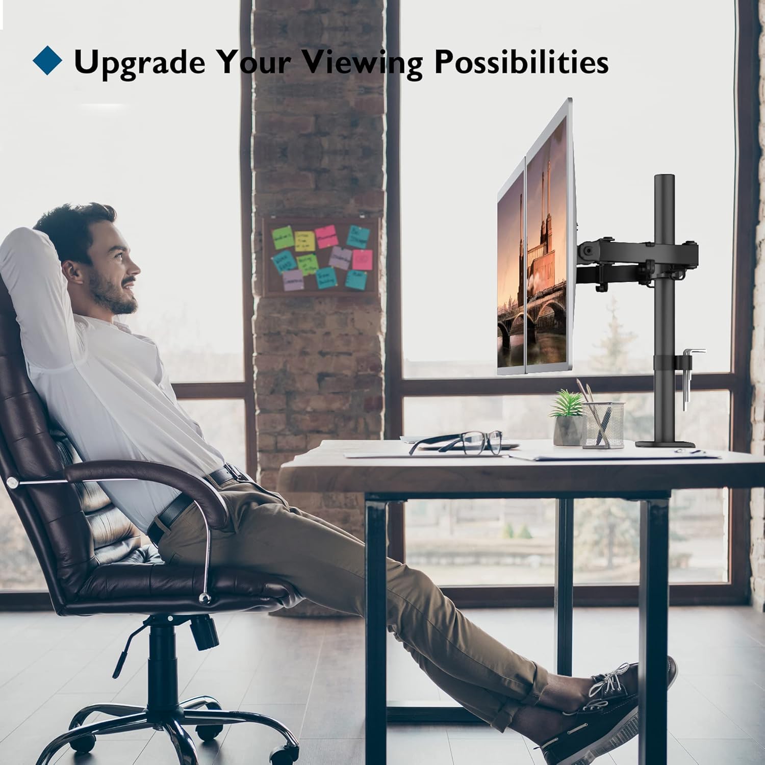 Thumbnail 4 de BONTEC Supporto Doppio Monitor 27"