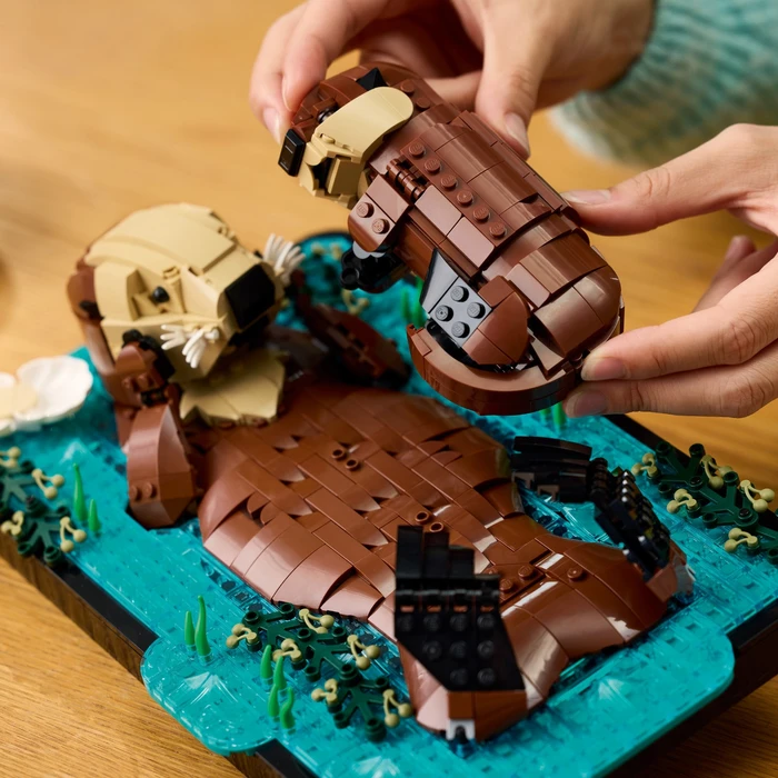 Detalle de LEGO Ideas Treibende Otter 21366 – ein beruhigendes Bauprojekt für Sammler und Dekoration
