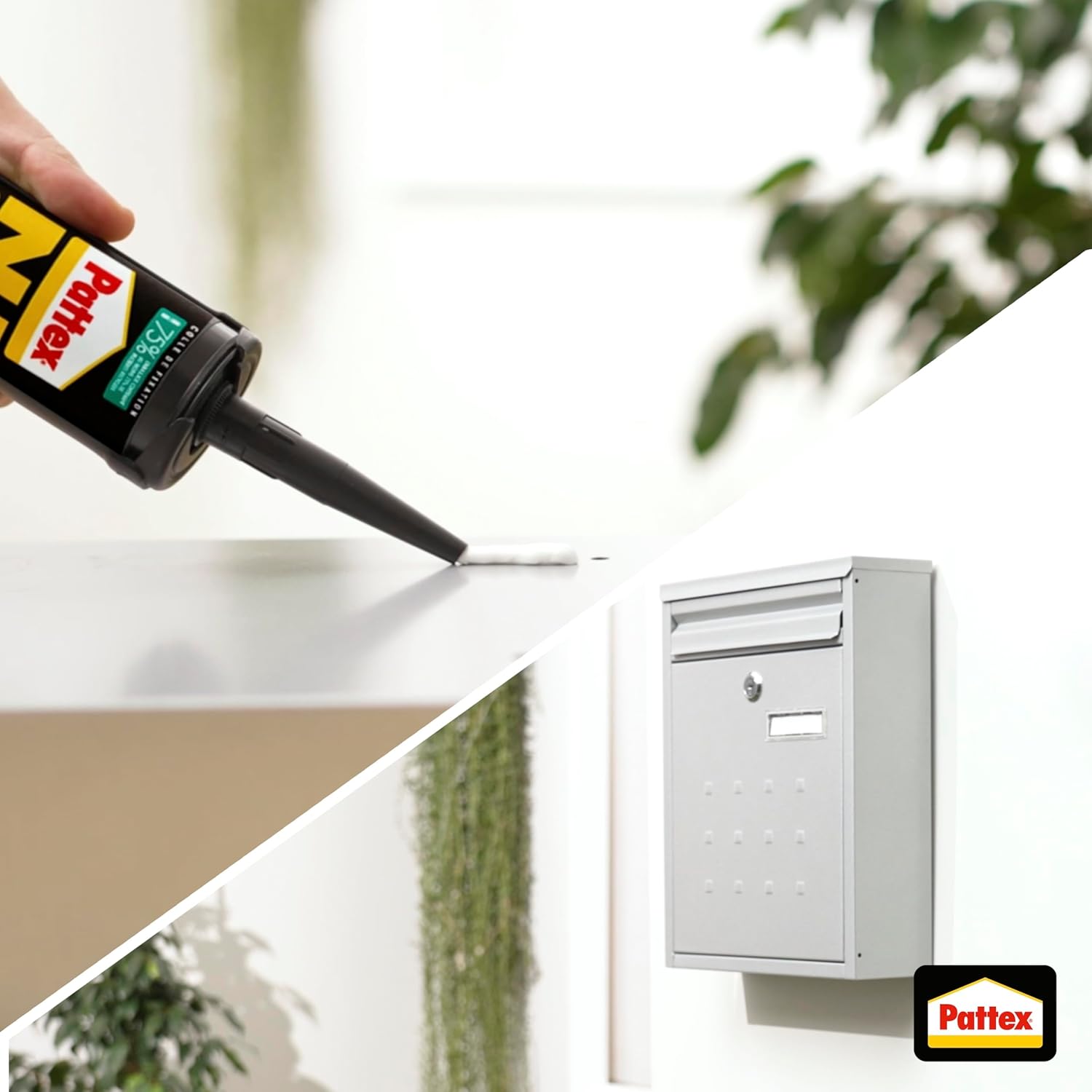 Thumbnail 3 de Pattex Colle Ni Clou Ni Vis Résiste à l'Eau (450 g) – Colle de fixation universelle et mastic blanc