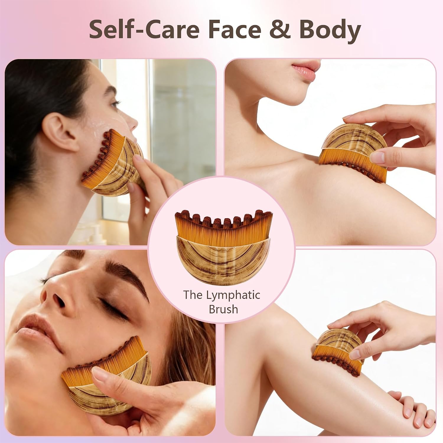 Thumbnail 6 de Lymphatic Contour Face Brush (2-PCS): Super Soft Manual Lymphatic Drainage Massager for Sculpting, Fatigue Relief, and Puffiness Reduction