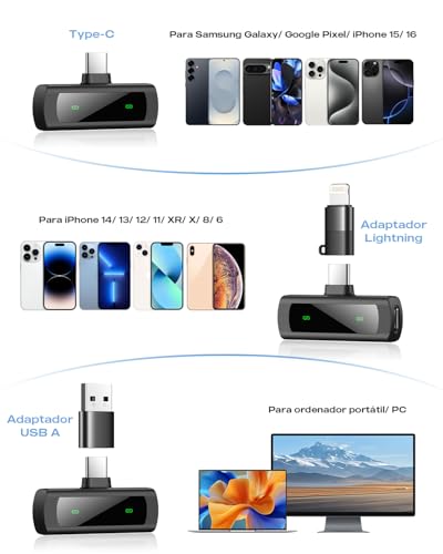 Thumbnail 6 de CoolSwan 2 Pack Micrófono Inalámbrico de Solapa para iPhone, iPad y Android