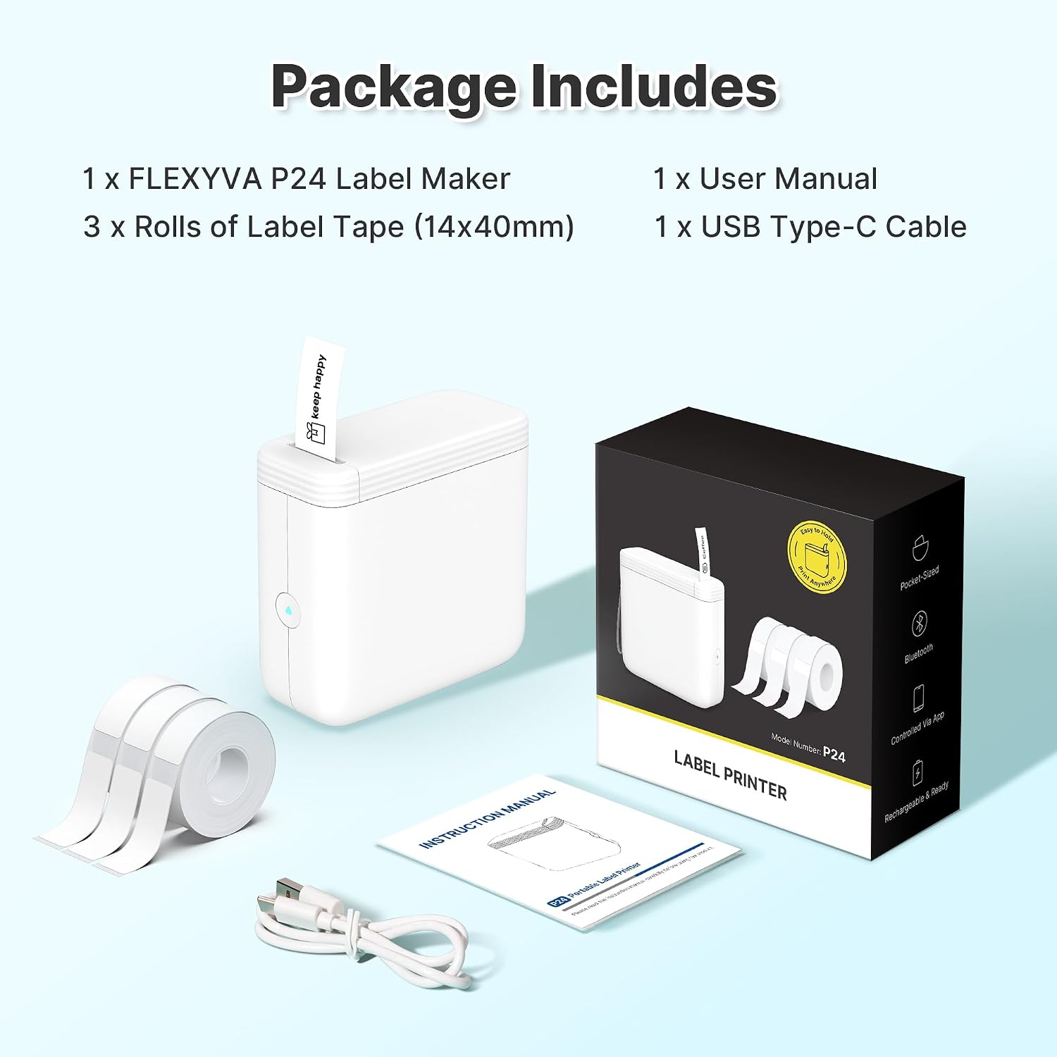 Thumbnail 6 de FLEXYVA Mini Label Maker, 203 DPI