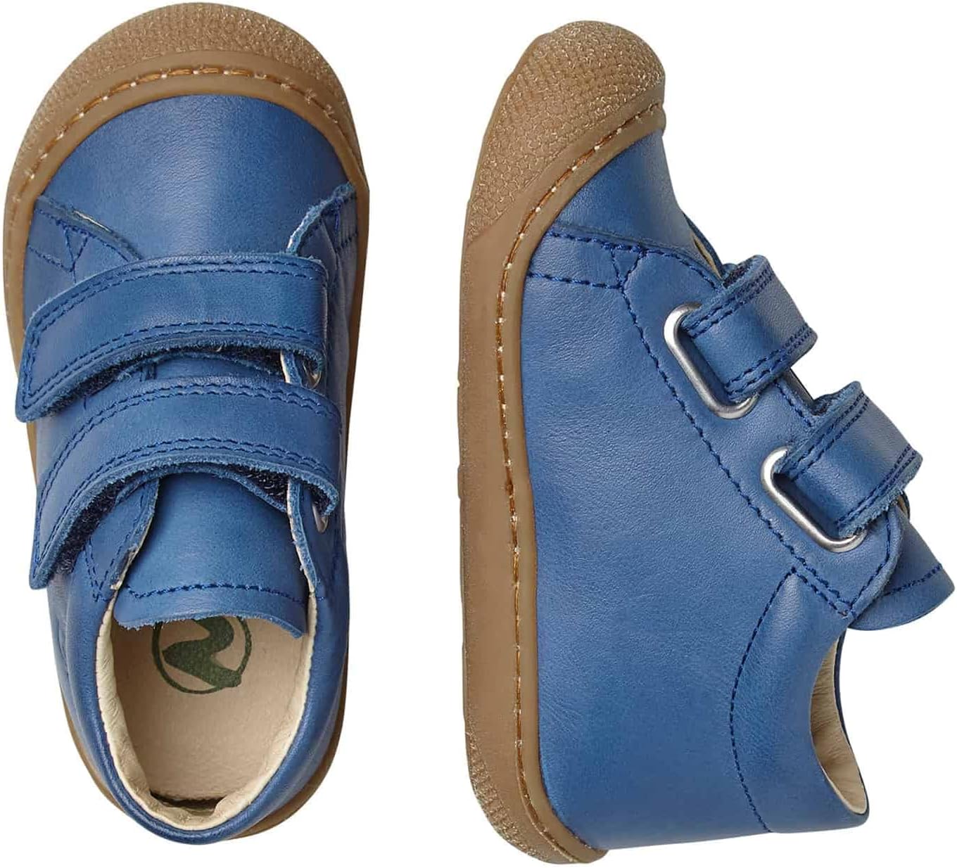 Detalle 2 de Naturino Chaussures Premiers Pas en Cuir – Bleu/Marron, 25