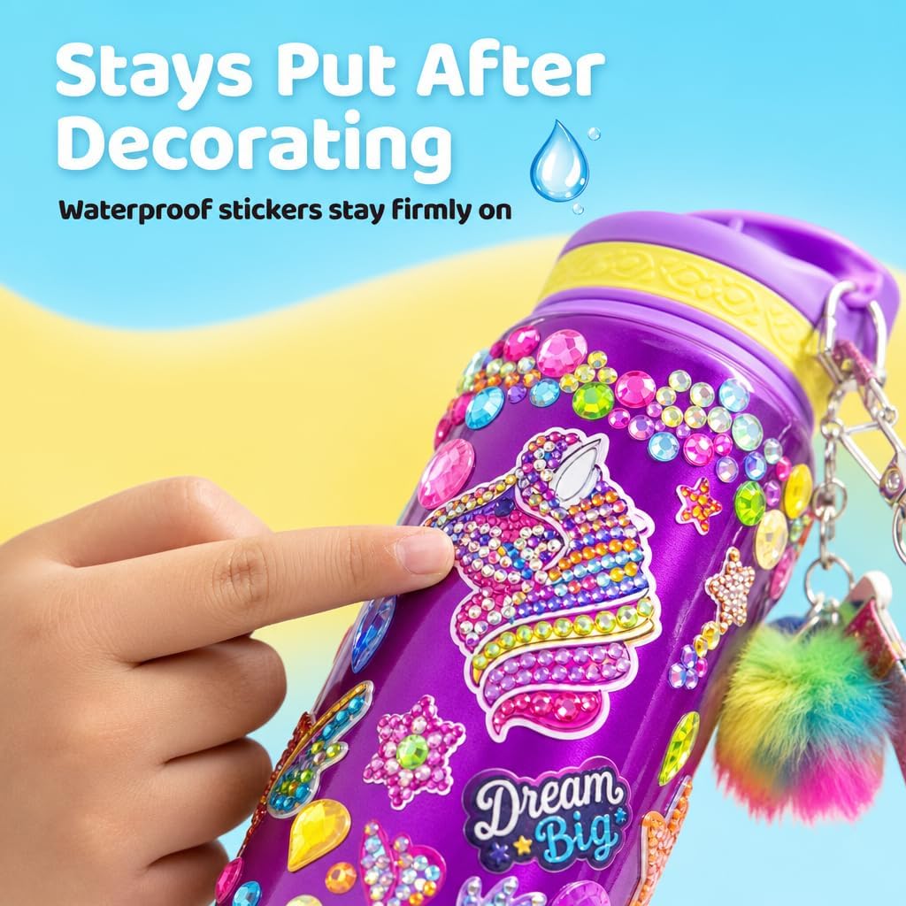 Thumbnail 5 de Purple Ladybug Water Bottle Decorating Kit