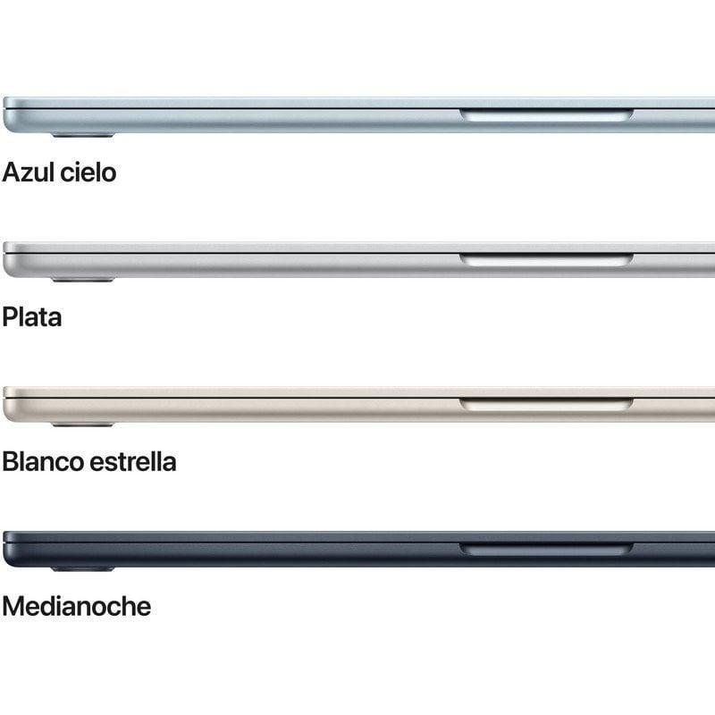 Detalle 2 de Apple MacBook Air 15,3" con M5, 16 GB, 512 GB SSD y GPU de 10 núcleos – Blanco Estrella