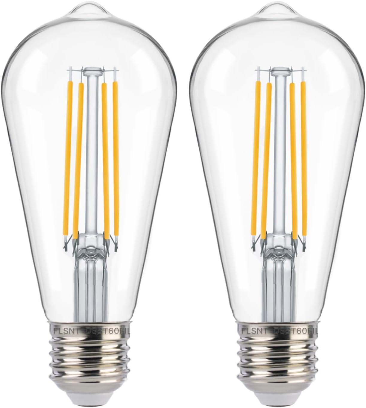 Detalle de FLSNT ST19 Dusk-to-Dawn Outdoor LED Bulbs, 800 Lumens, 3000K, 2-Pack