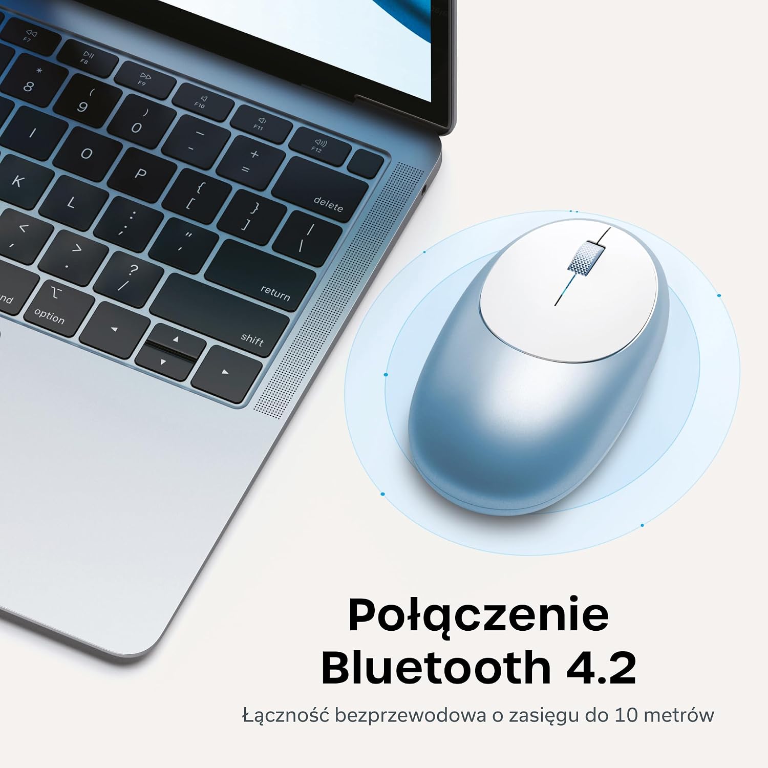 Detalle de SATECHI ST-ABTCMB M1 – niebieska mysz Bluetooth, USB-C, 1200 DPI