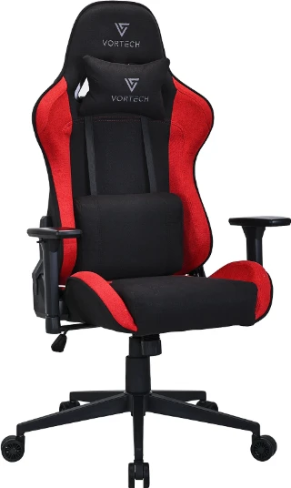 Detalle 2 de Vortech Essential Gaming-Stuhl Rot – Breite Sitzfläche, verstellbar, 155–195 cm