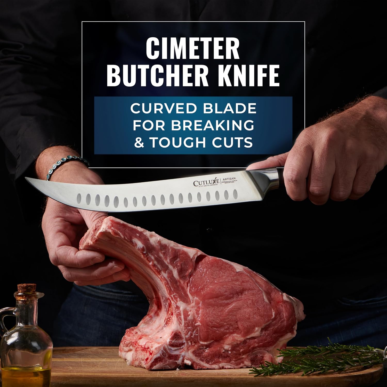 Detalle 2 de Cutluxe butcher knife set, 3-piece
