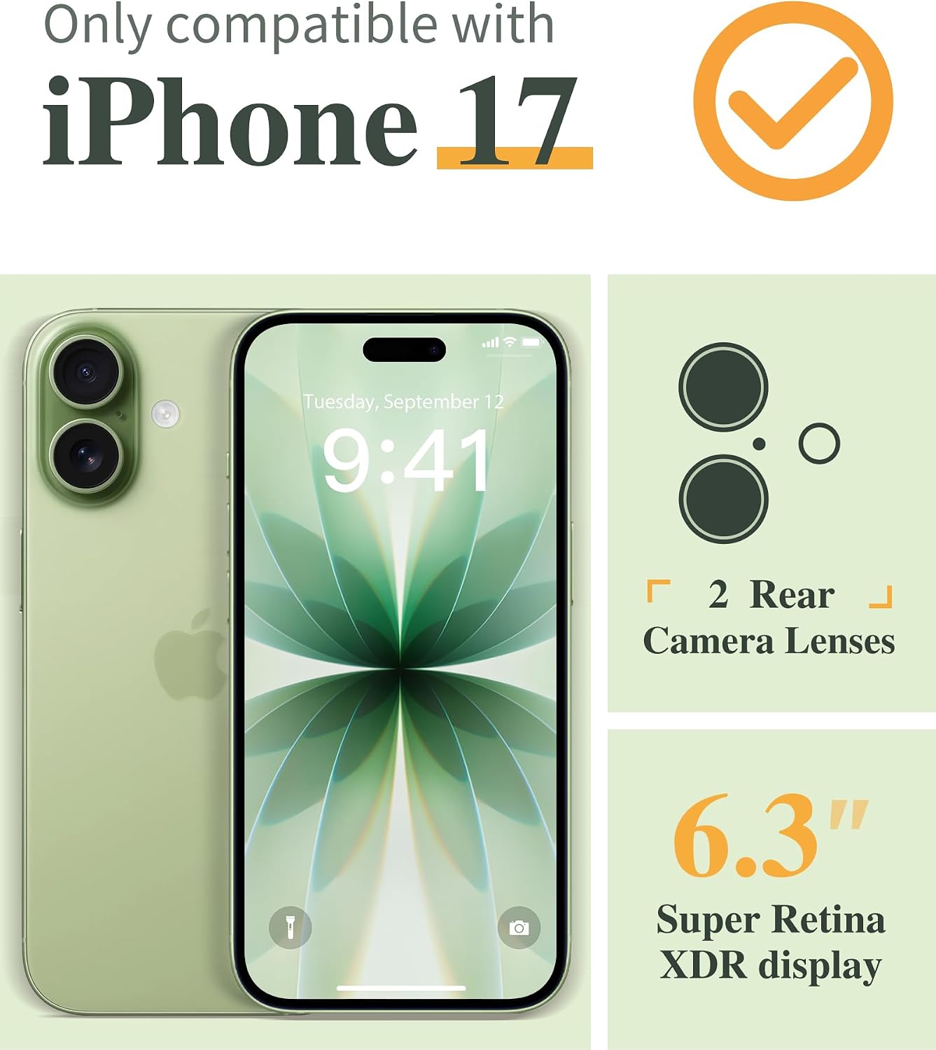 Detalle 2 de GVIEWIN iPhone 17 case 6.3" with screen protector