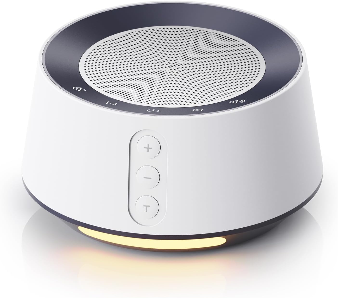 BGOVERSS White Noise Sound Machine with 20 Sounds, 10 Night Light Colors, and Memory