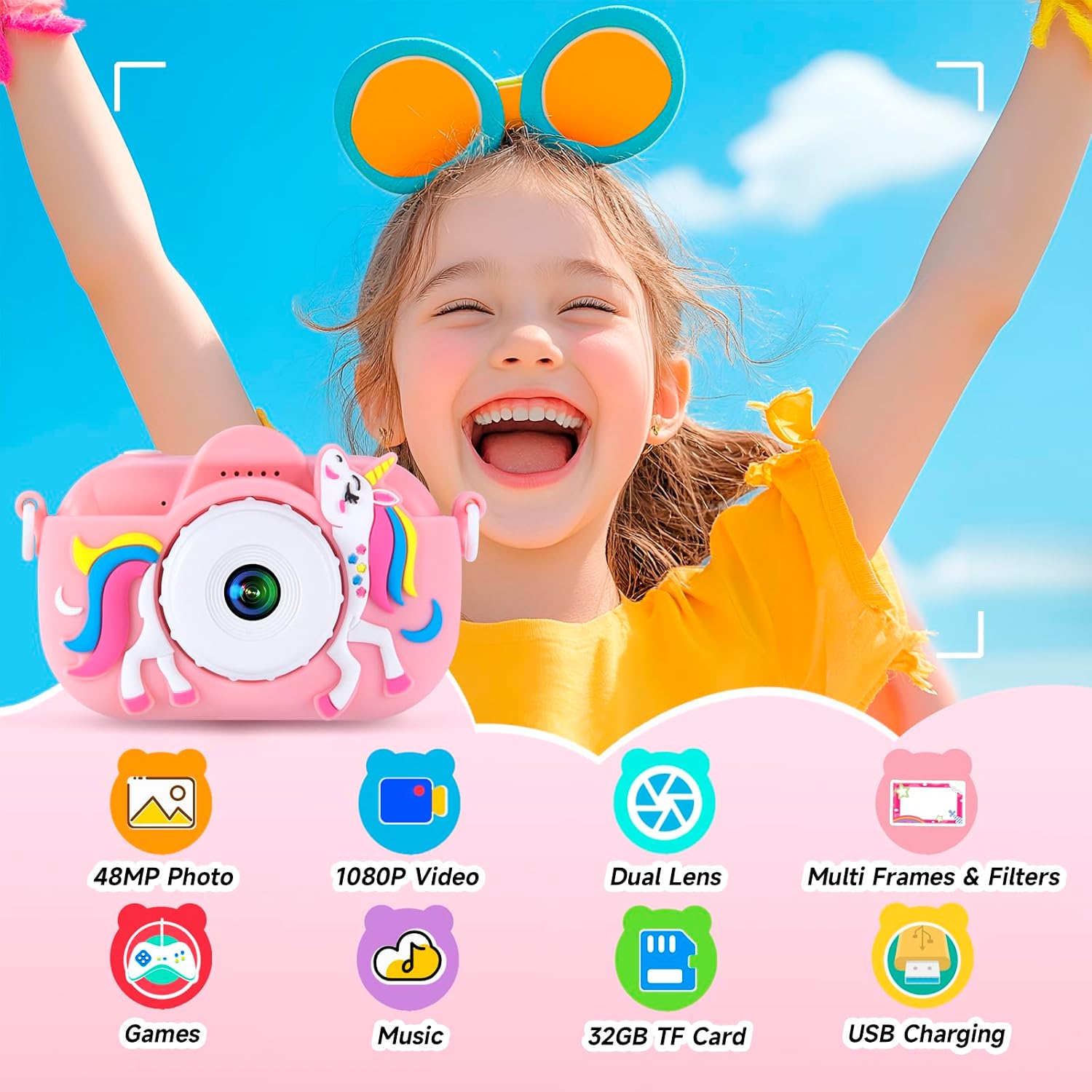 Detalle 2 de Kids Camera 1080P Digital with 32GB Card