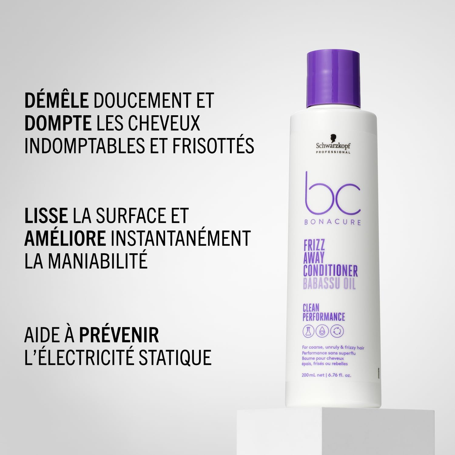 Thumbnail 2 de Schwarzkopf Professional Bonacure Frizz Away Conditioner (Cheveux crépus/frisés) à l’huile de babassu, effet anti-humidité 200 ml