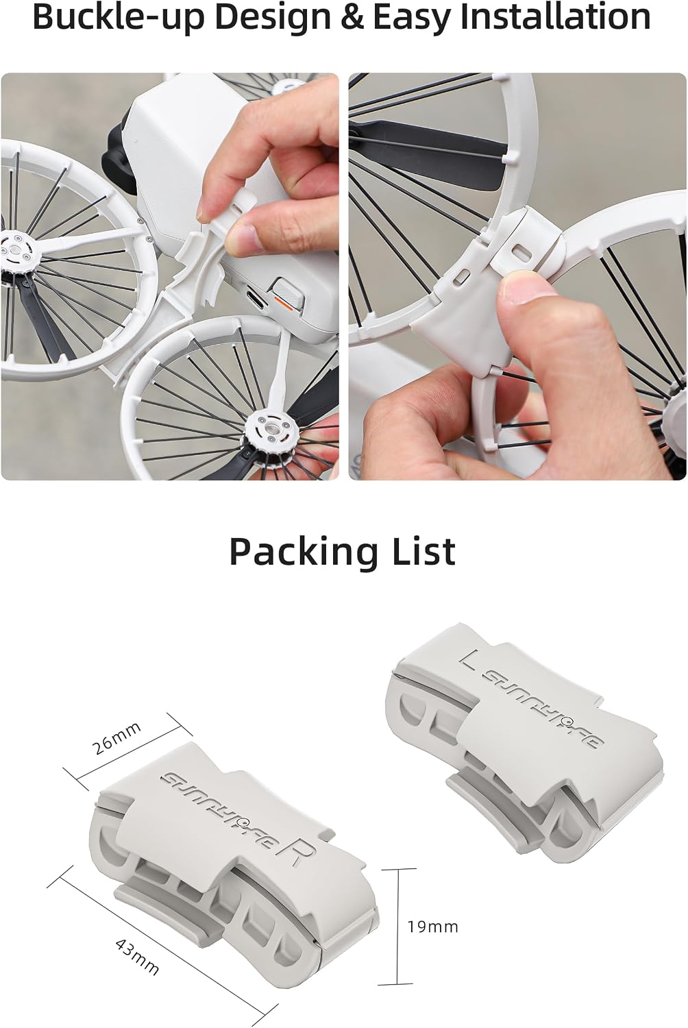 Thumbnail 6 de YUULNMOP 2Pcs Anti-Vibration Fixed Arm Lock for DJI Flip Drone