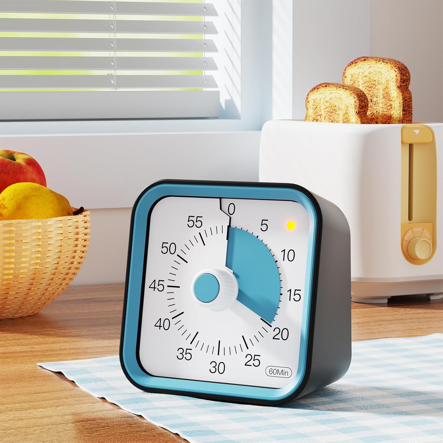 Detalle de InfPokid Timer visivo con funzione di pausa: timer contagioso per bambini e adulti, 60 minuti silenzioso