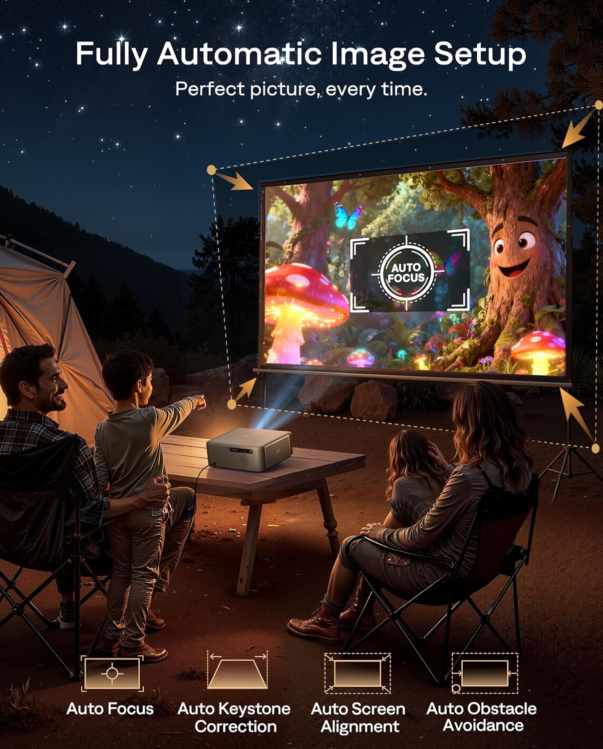 Detalle 2 de Aurzen EAZZE D1 MAX Smart Projector 1000 ANSI