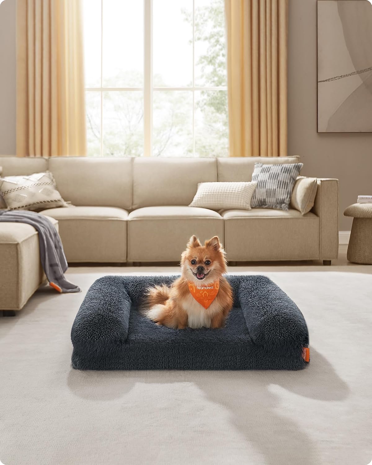 Detalle de FEANDREA PGW231G01 Orthopaedic Dog Bed with Egg-Crate Foam and Removable Cover