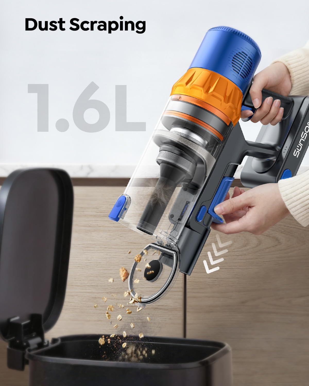 Thumbnail 6 de SunSare Cordless Vacuum Cleaner 600W 50KPa Stick Vacuum (up to 65 mins) with 90° curved adapter