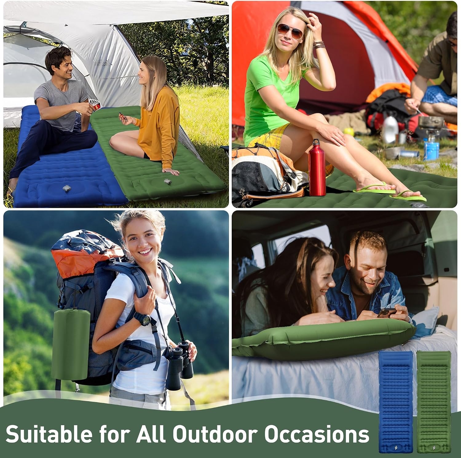 Thumbnail 6 de Aonext CQD campingslaapmat 12 cm met voetpomp, waterdicht nylon