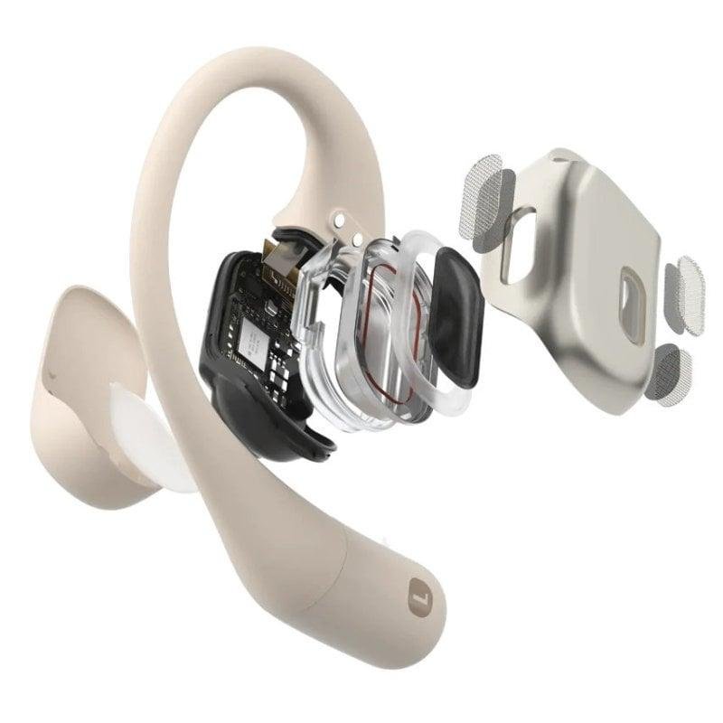 Detalle 2 de Shokz Openfit auriculares inalámbricos Open Ear IP54 con micrófono (beige)