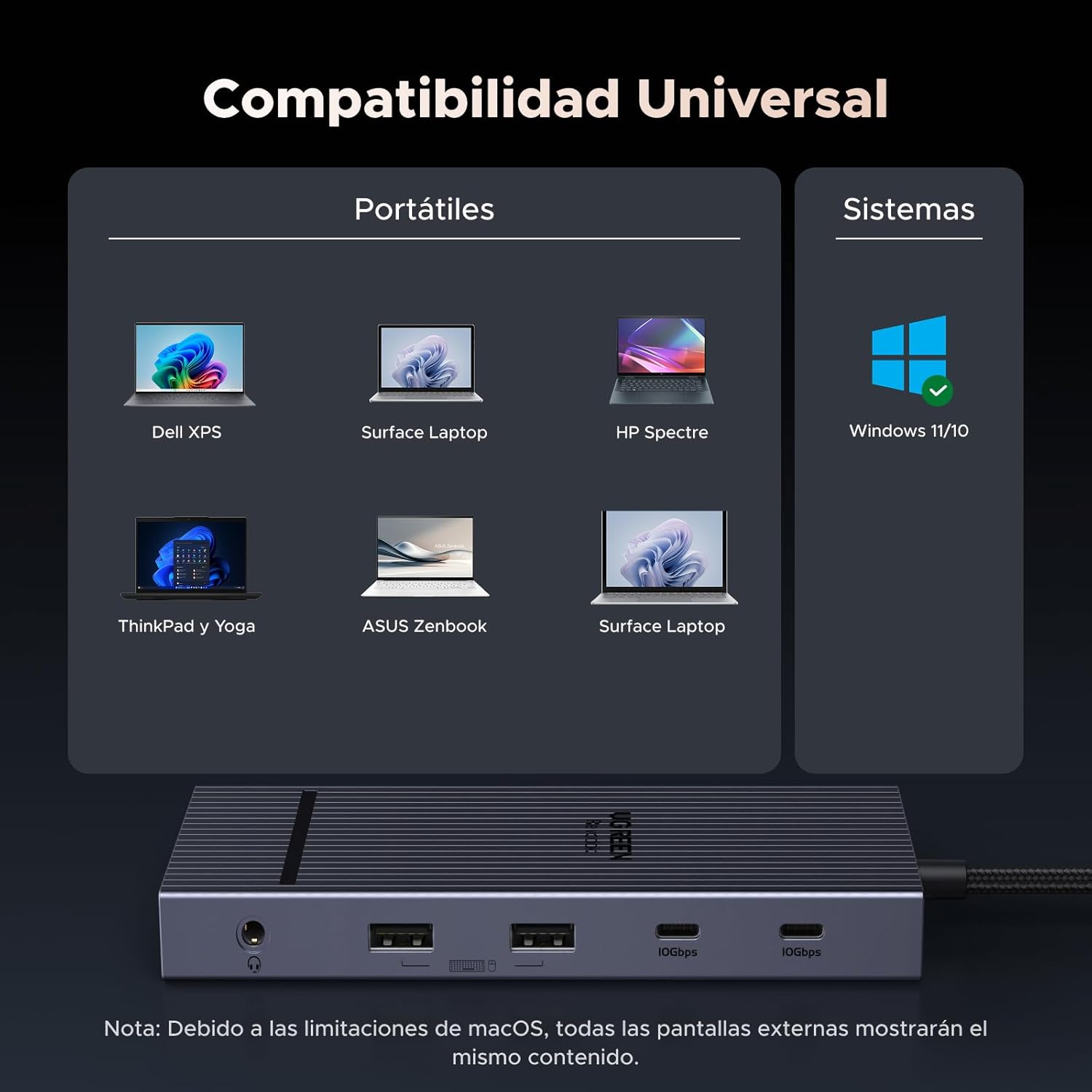 Thumbnail 7 de UGREEN Revodok Pro 3121 Hub USB-C 12-en-1 🚀