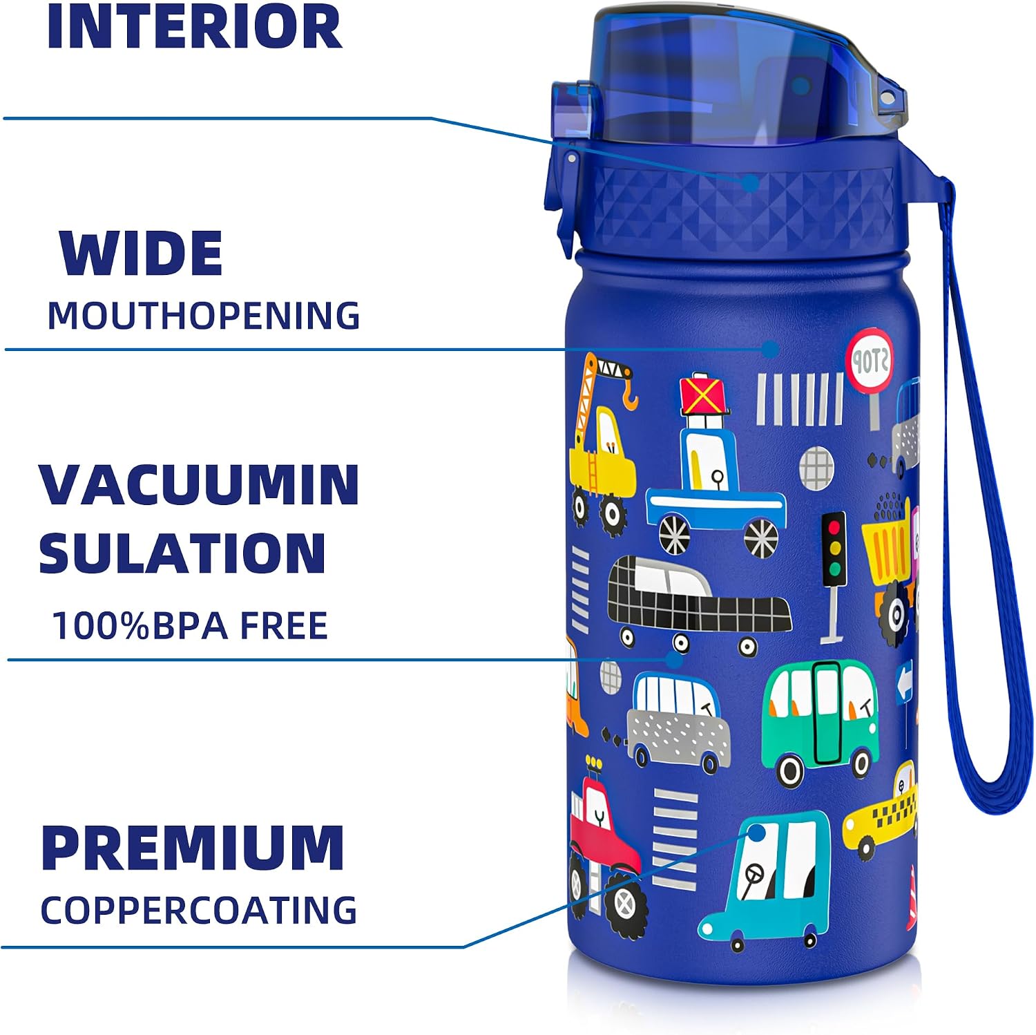 Detalle 2 de GOPPUS 420ml kids insulated water bottle