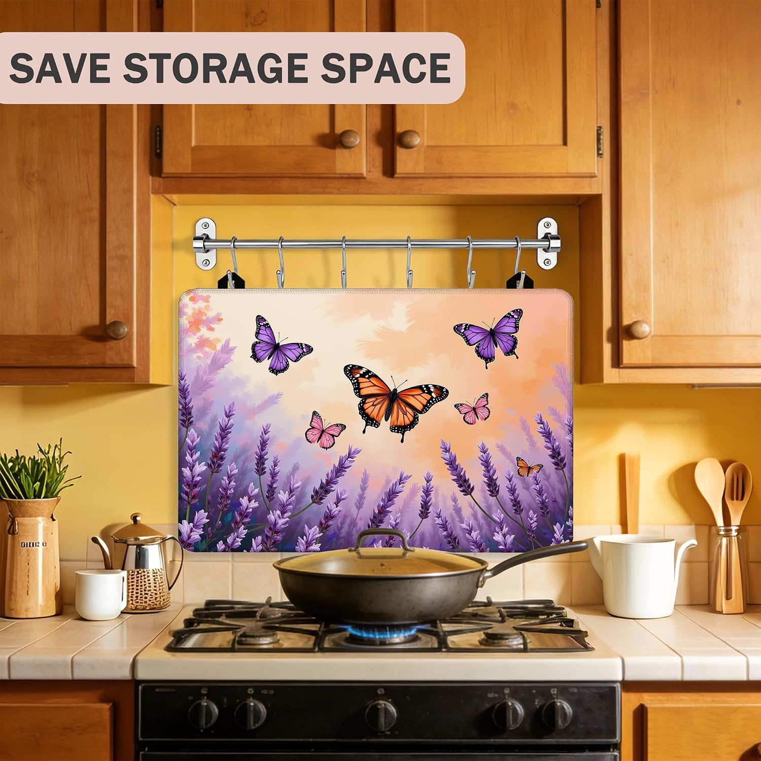 Thumbnail 2 de MTEXYMG MTEXYMG-stove top cover-01 28 x 20-Inch Butterfly Stove Cover