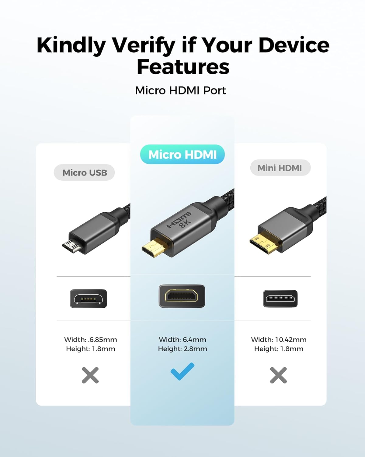 Detalle 2 de Silkland 8K Micro HDMI to HDMI Cable