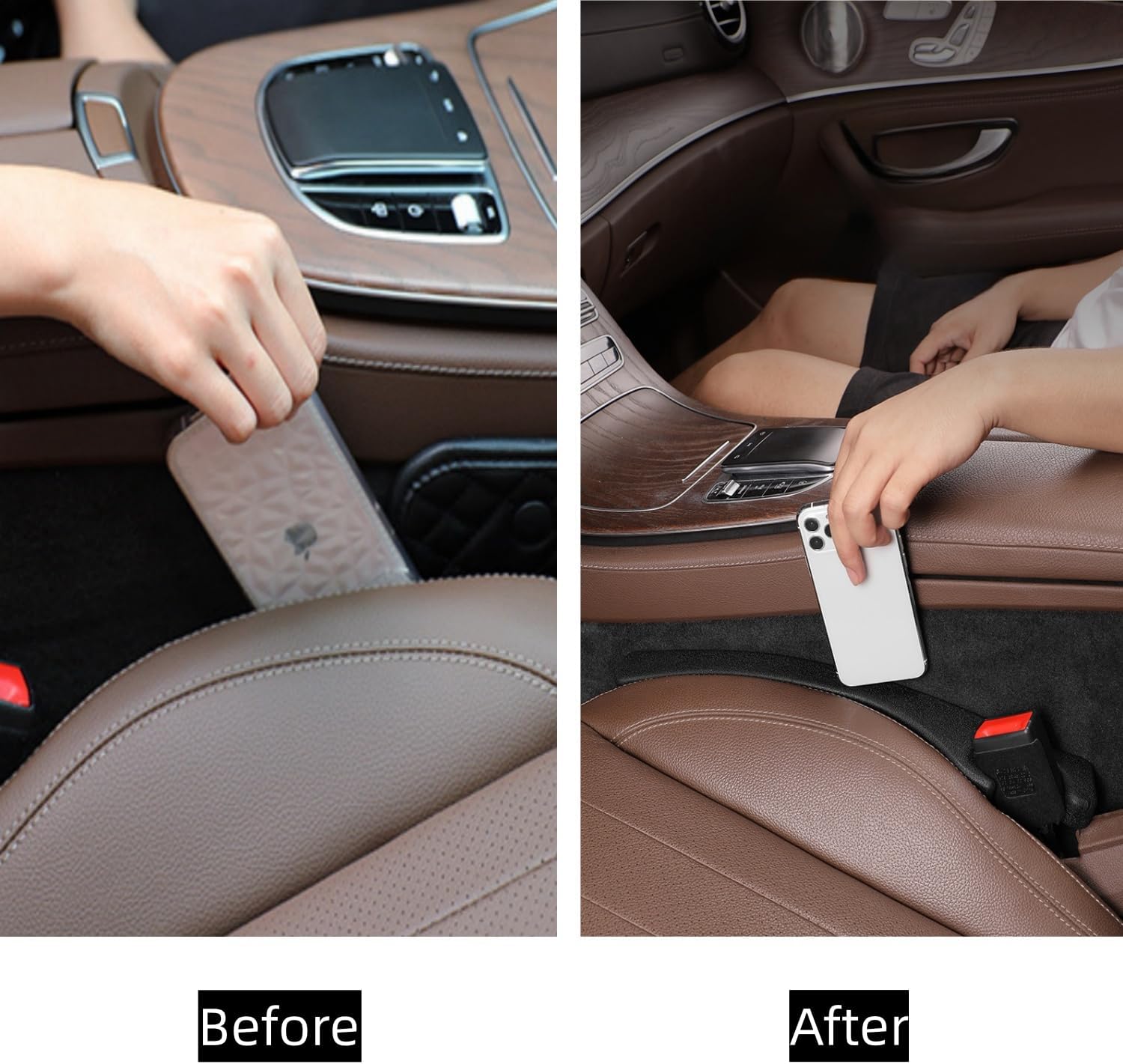 Detalle 2 de Hiseanllo Car Seat Gap Filler 2 Pack 2.3 in