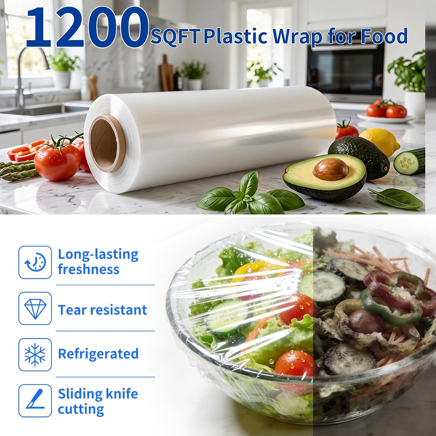 Detalle 2 de Plastic Wrap with Slide Cutter, 12-Inch Roll