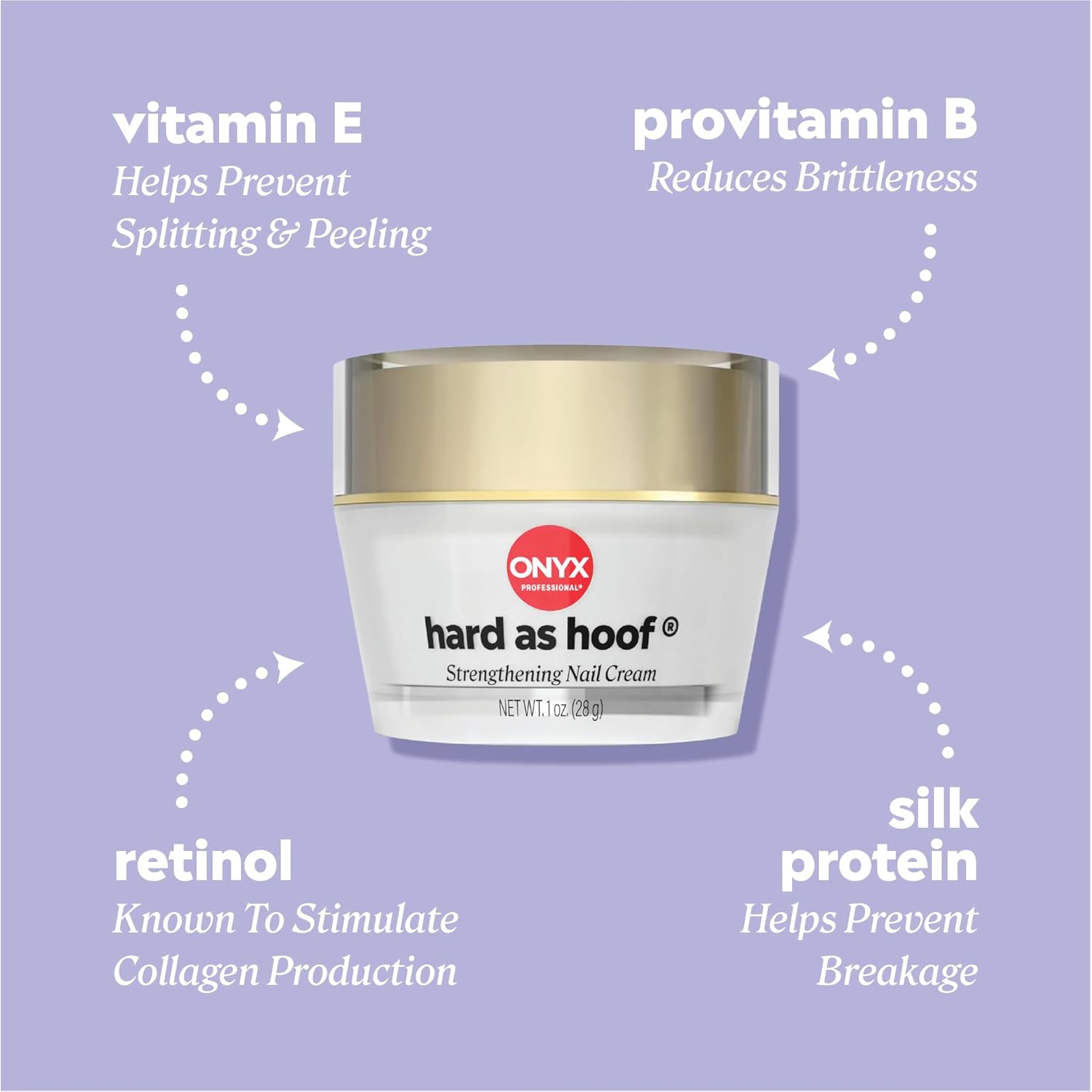 Detalle 2 de Onyx Professional Hard as Hoof Nail Strengthening Cream (Island Coconut Scent) — 1 oz