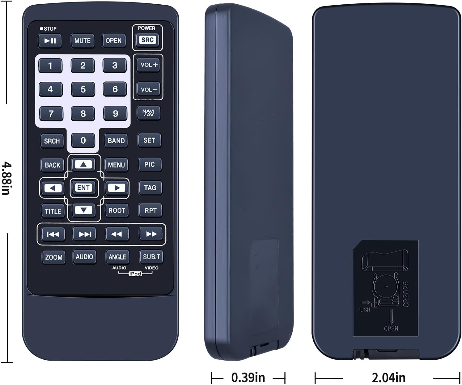 Detalle 2 de TCNOUMT replacement remote control for Clarion GPS car DVD video (RCU005 / MF1 / NX404 / NZ501)