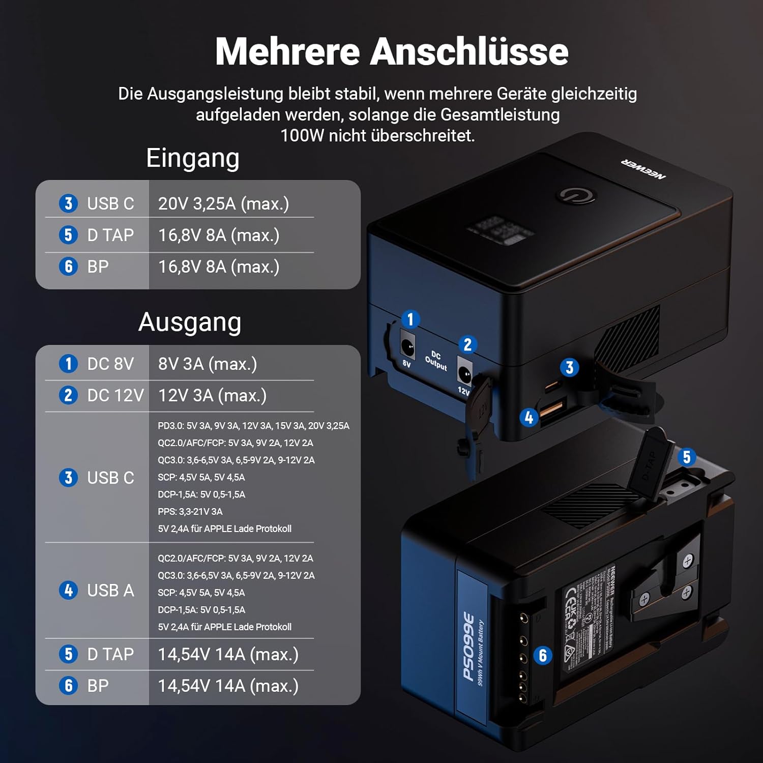 Detalle 2 de Mini V Mount Akku 6800 mAh 99 Wh