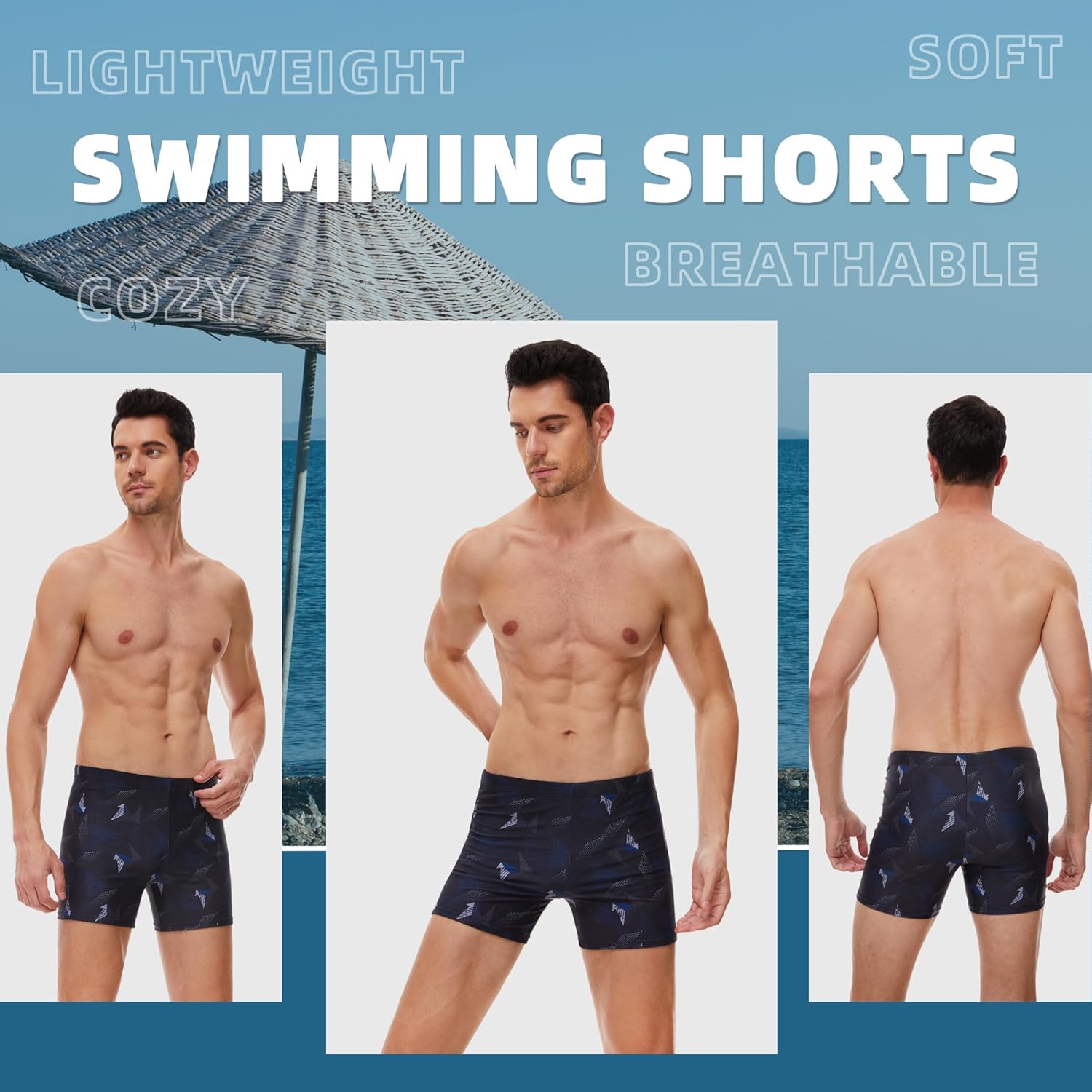 Thumbnail 4 de AMZSPORT Maillot de Bain Homme Short de Bain à Séchage Rapide avec Cordon de Serrage